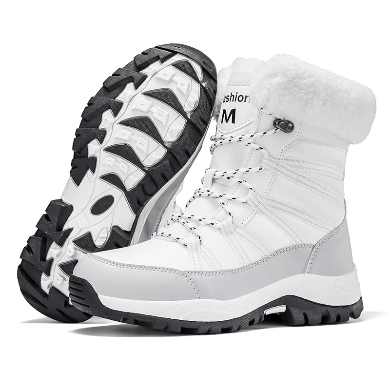2025 Winter Snow Boots Cotton Shoes Waterproof and Cold proof Long Boots for Women Outdoor with Thick Velvet and Warmth 36-42