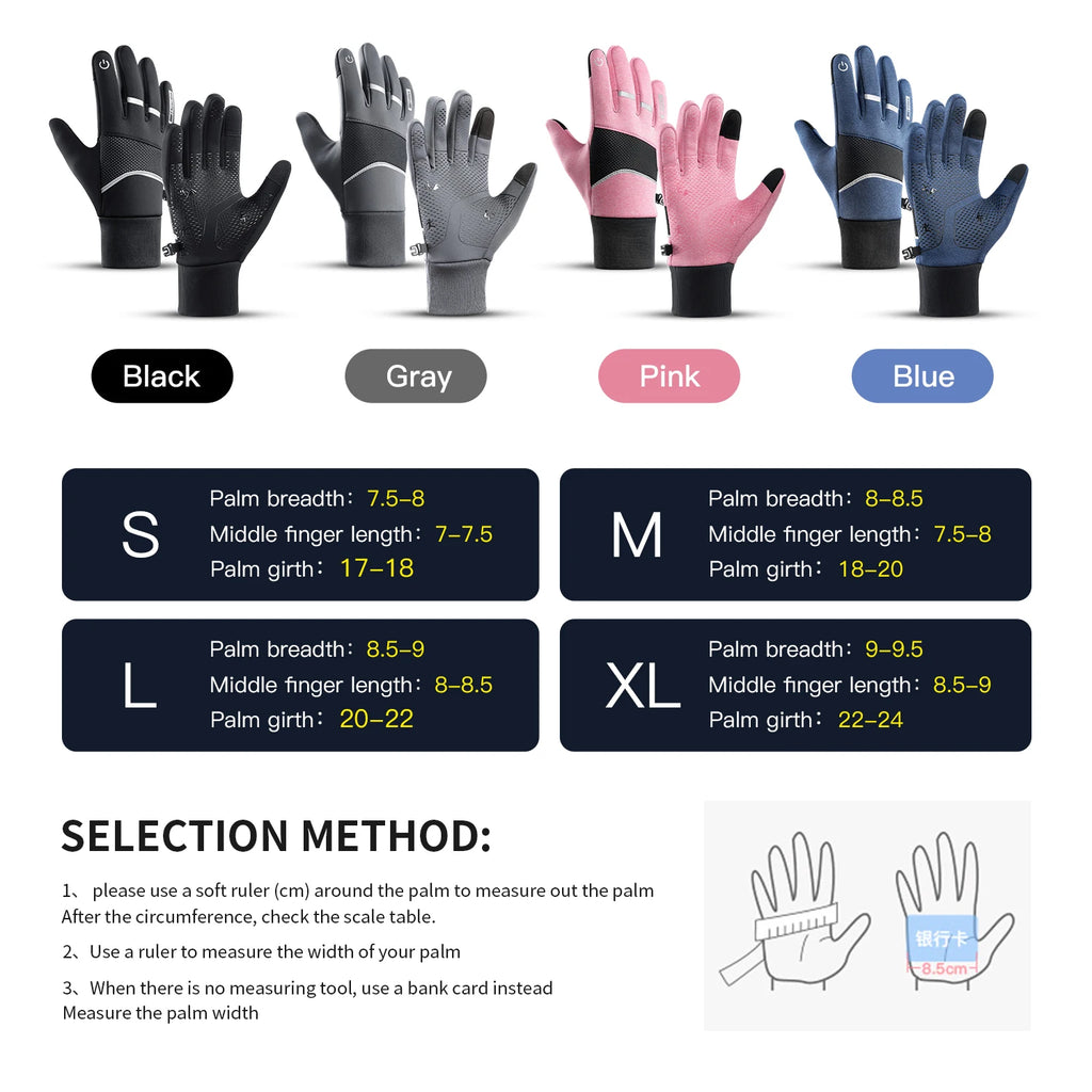 Winter Cycling Gloves for Men Women Warm Biking Glove for Riding Bicycle Gloves Waterproof Touchscreen Accessories Hiking Gloves