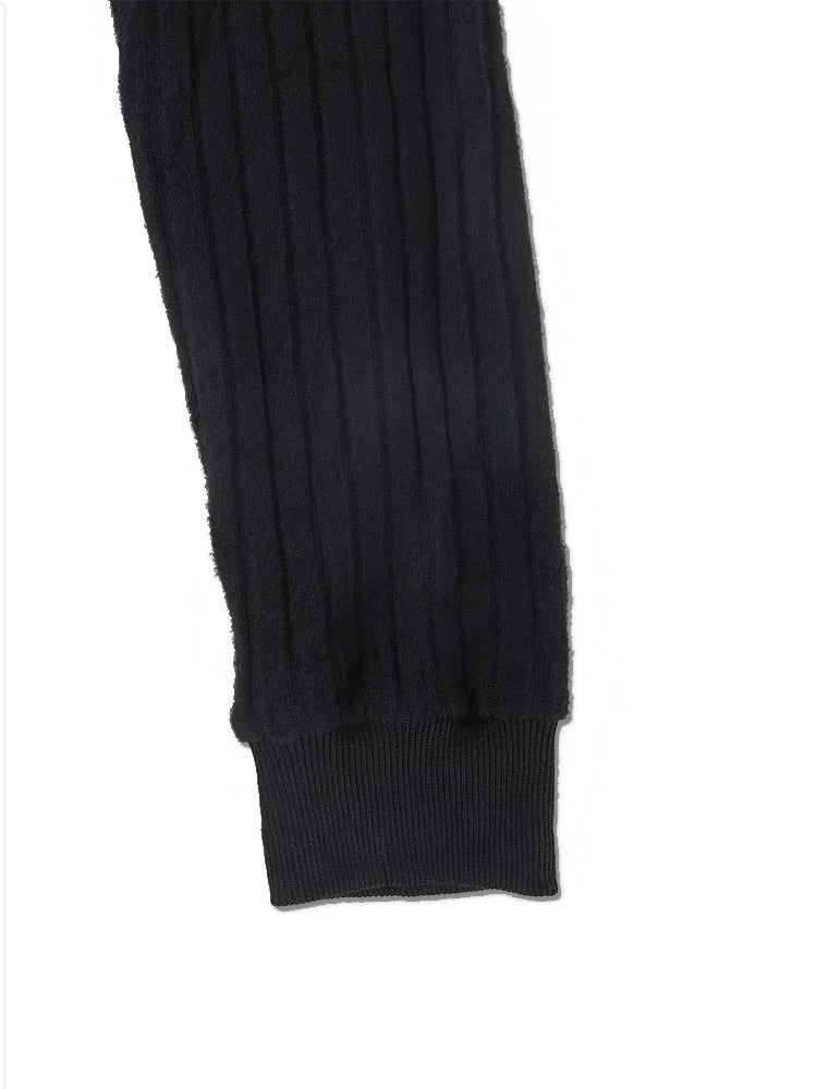 Sweater fashion with spring new women's V-neck knitted wool pit strip solid color long sleeve top