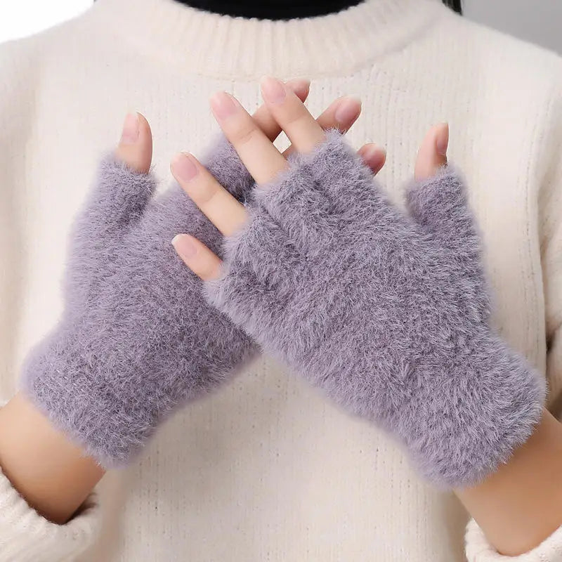 Children's Hat Scarf Gloves Suit Wool Monochrome Fried Dough Twists Warm Three Piece Children's Hat Scarf Gloves Suit