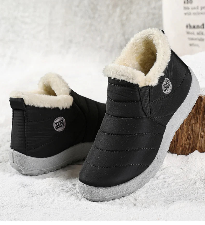 Men Boots Classics Waterproof Snow Boots For Winter Shoes Men's Black Fur Boots Ankle Winter Footwear Casual Botas Para Hombre