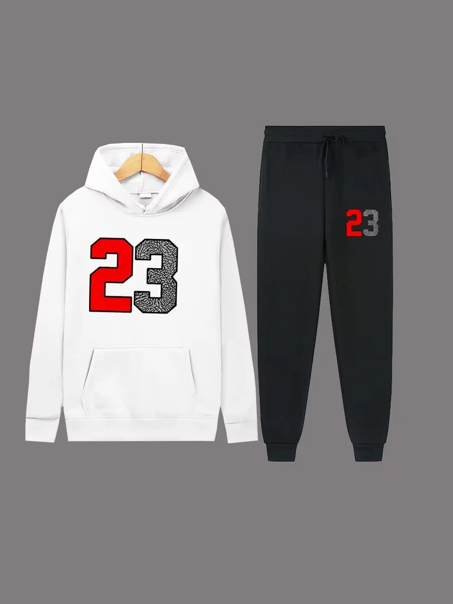 2025 Autumn/Winter New Sporty Outfit - Sporty casual wear with retro fashionable printed materials environmentally friendly