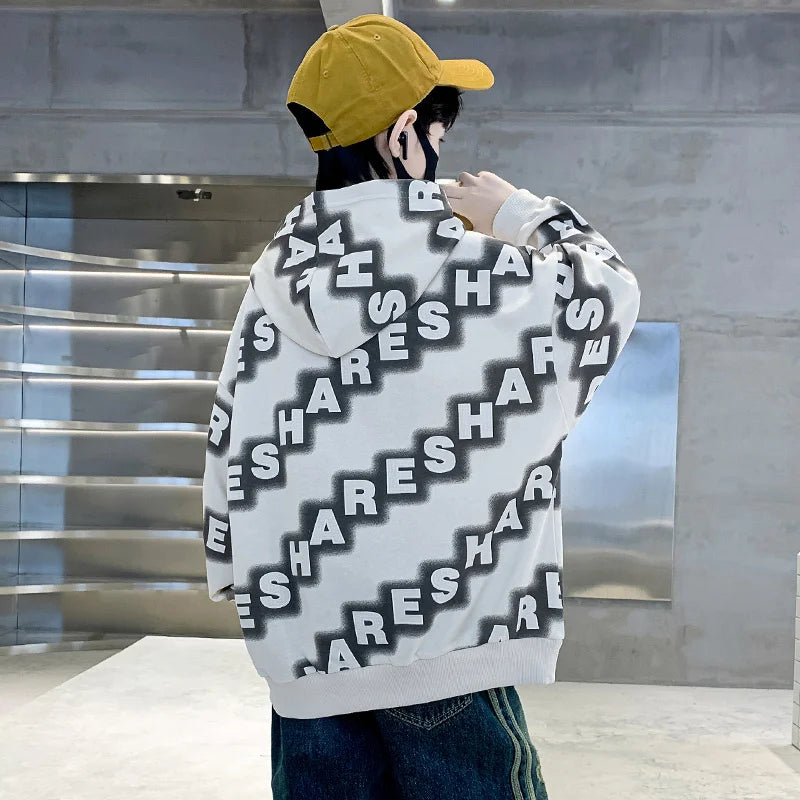 Boys Hoodies Spring Autumn Young Children's Clothes Long Sleeve Kids Pullover Hooded Sweatshirts Tops for Boys 5 To 14 Years Old