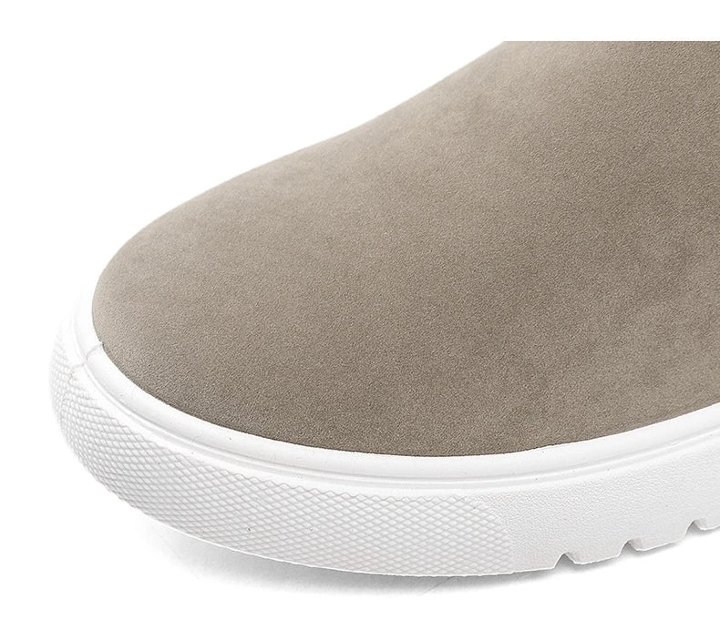 2025New Winter Men's Boots Fashion High-top Cotton Shoes Plush Warm Fur Snow Boots Suede Casual Ankle Boots for Men Botas Hombre