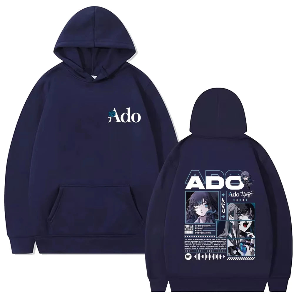 Ado World Tour 2025 Hibana Hoodie Men's Women Fashion Japanese Style Streetwear Unisex Vintage Casual Oversized Pullover Hoodies