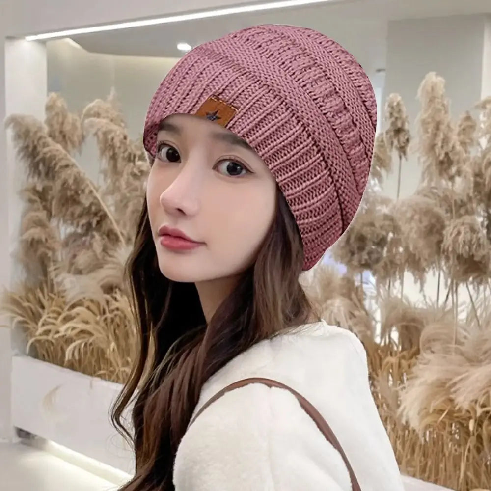 2PCS/Set Gift Warm Women Hats Gloves Set Soft Ear Protection Winter Warm Mitten Windproof Plush Beanie Cap for Men Women