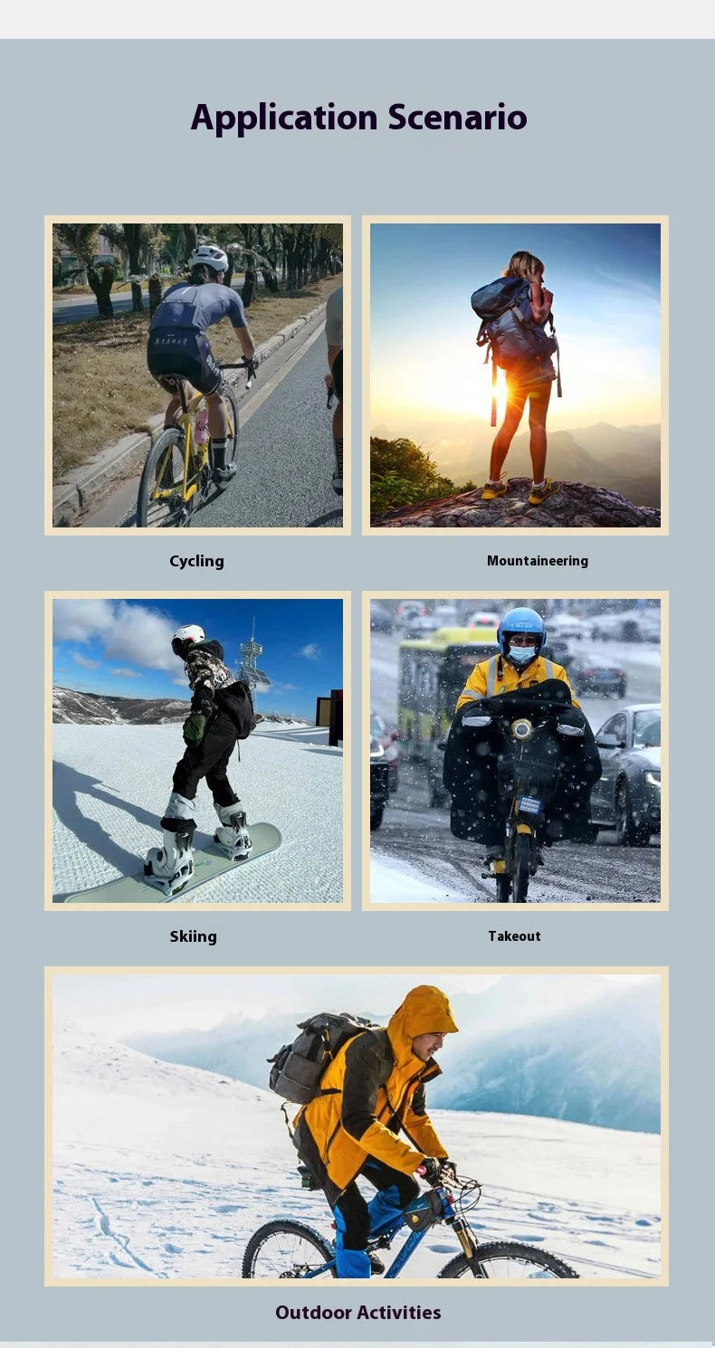 Winter ski gloves for men and women waterproof windproof warmth thickened anti-slip touch screen riding driving gloves