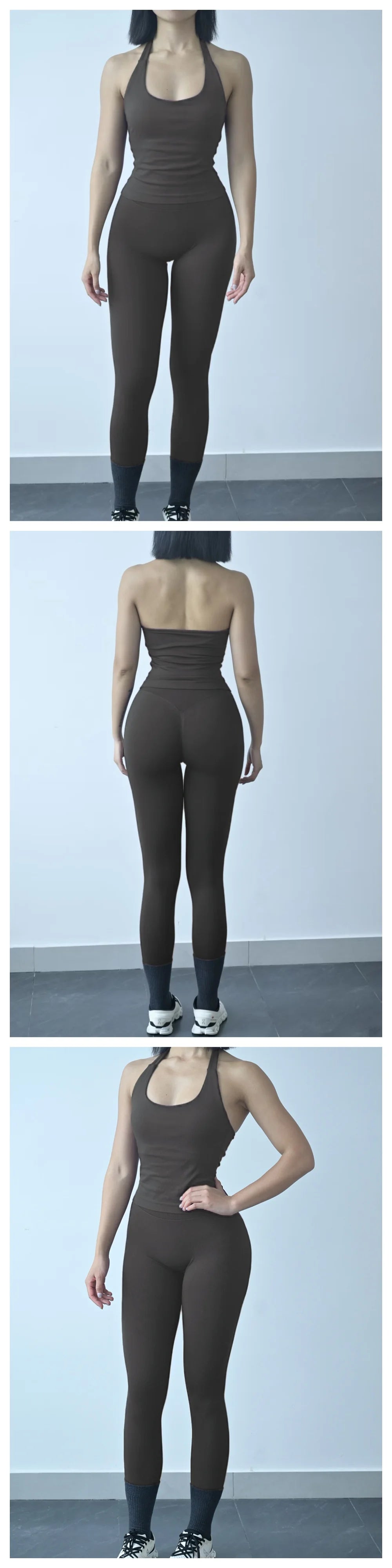 Workout Sets for Women - Seamless Yoga Outfit with Padded Sports Bra, High Waist Booty Lifting Leggings for Gym