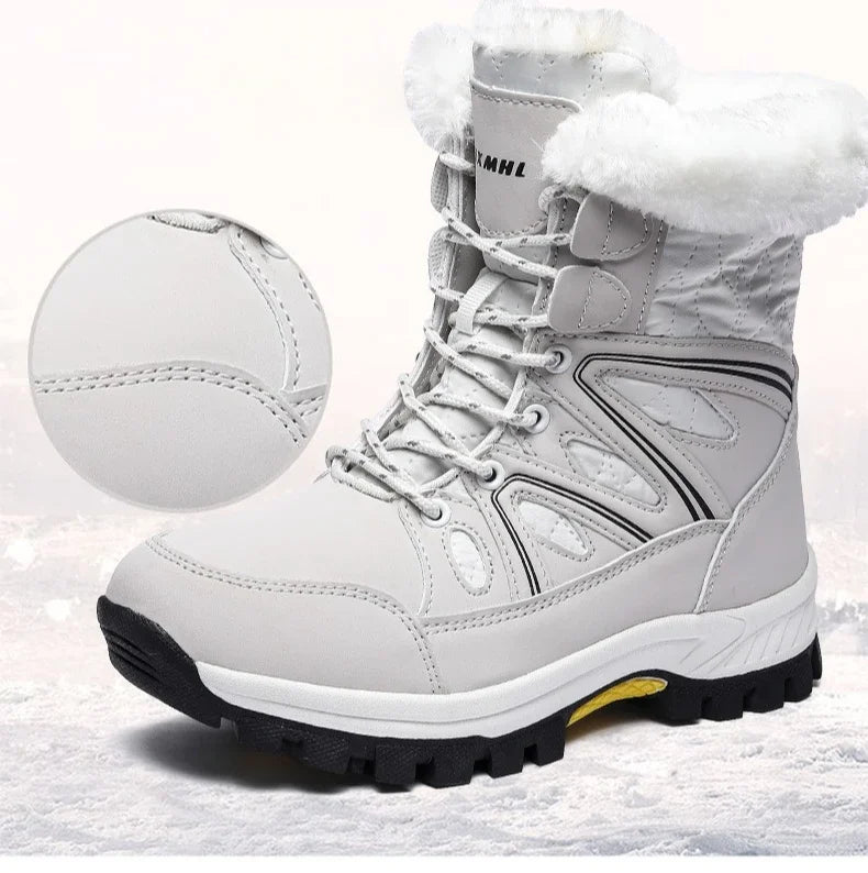 Winter Snow Boots Women High-top Outdoor Casual Keep Warm Soft Plush Ankle Boots Women Anti-slip Wear-resistant Women Shoes