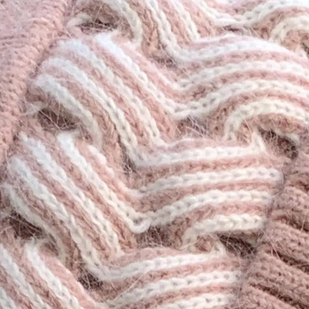 Hat scarf All-in-one  Winter Thickened Warm Double Warm Padded Windproof Comfortable Warm Knitted Hat Fits Women