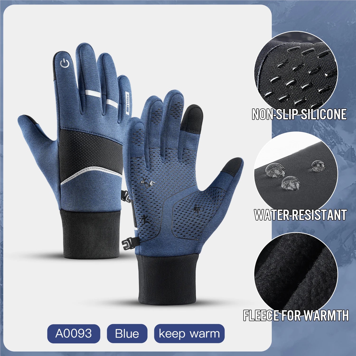 Winter Cycling Gloves for Men Women Warm Biking Glove for Riding Bicycle Gloves Waterproof Touchscreen Accessories Hiking Gloves