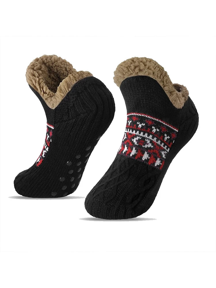 Winter Snow Socks Men Thicken Warm Home Bedroom Socks Slippers Man Non-Slip Foot Warmer Carpet knitted Socks Calcetines Hombre