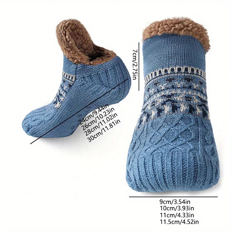 Winter Snow Socks Men Thicken Warm Home Bedroom Socks Slippers Man Non-Slip Foot Warmer Carpet knitted Socks Calcetines Hombre