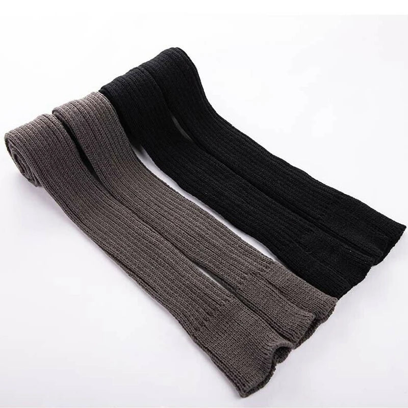Winter Long Warm Leg Warmers Knitting Knee High Socks Girl Boot Topper Sock Skinny Stockings Knitted Crochet Long Socks