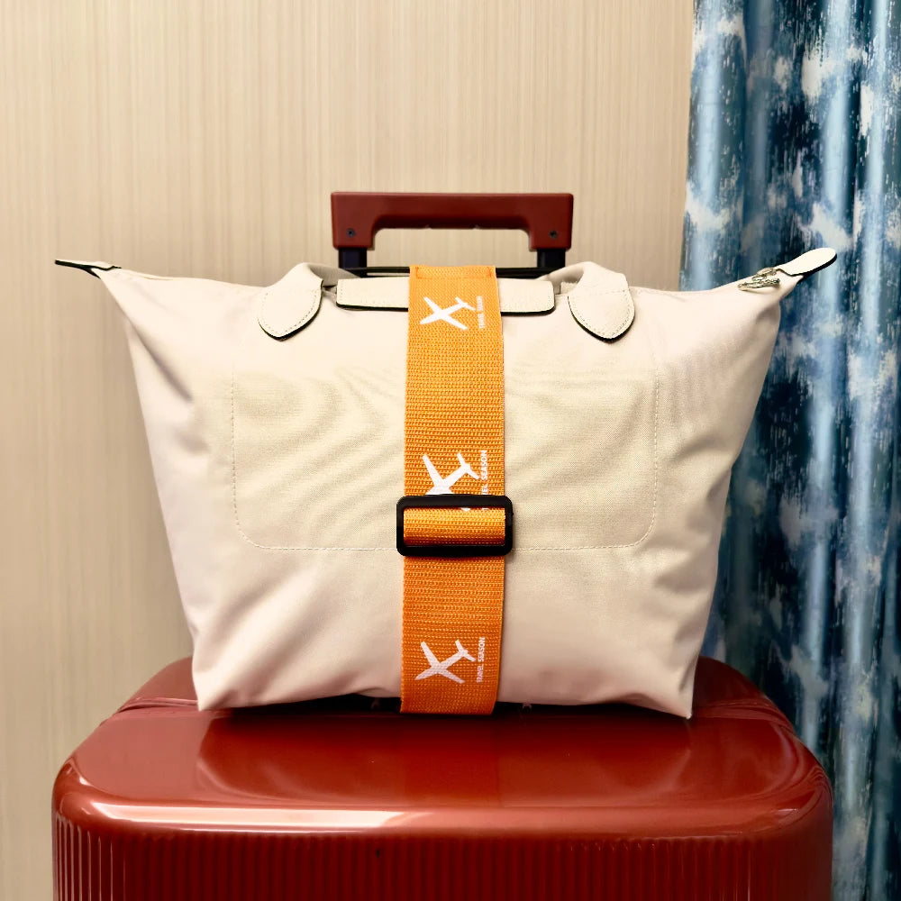 Aircraft printed nylon luggage fixed strap with one pack