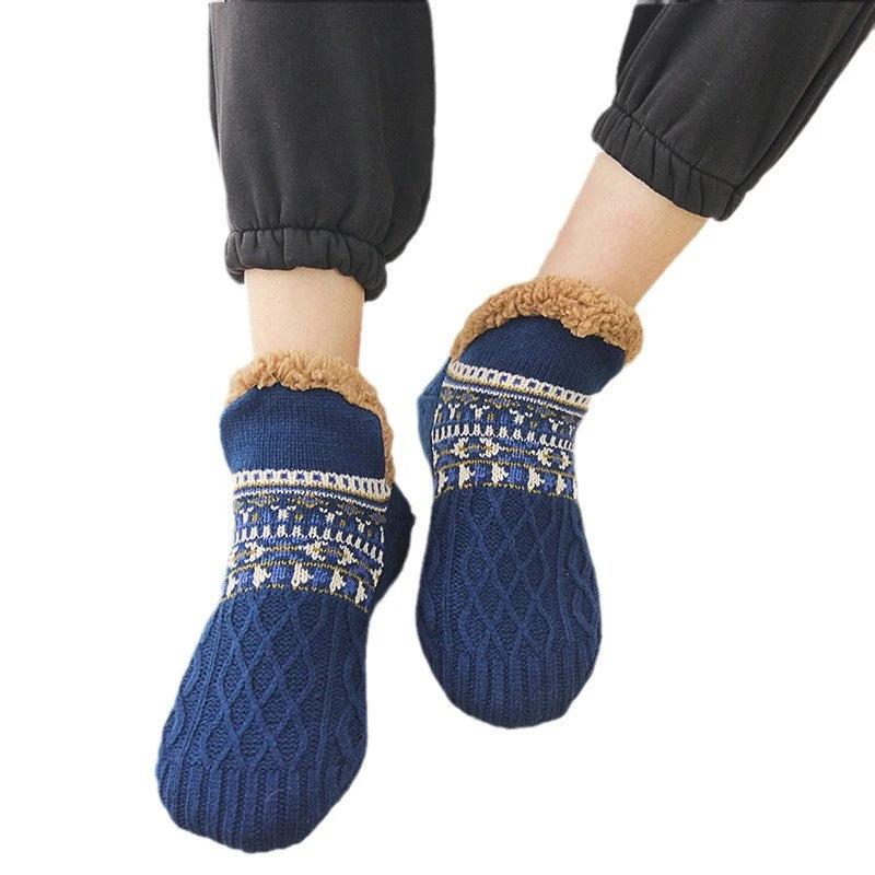 Winter Snow Socks Men Thicken Warm Home Bedroom Socks Slippers Man Non-Slip Foot Warmer Carpet knitted Socks Calcetines Hombre