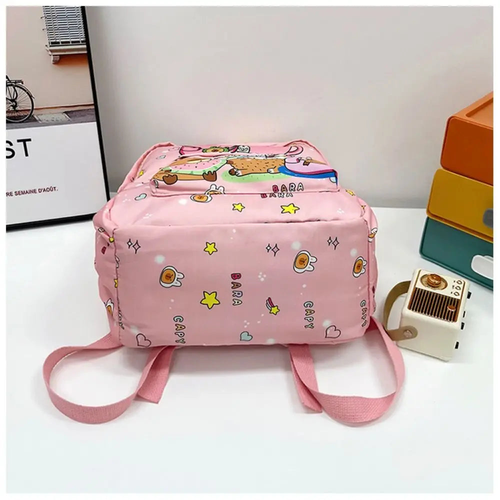 Cute Large Capacity Capybara Backpack Cartoon Breathable Student Schoolbag Nylon Ultra-light Book Bag Back to school Women Girl