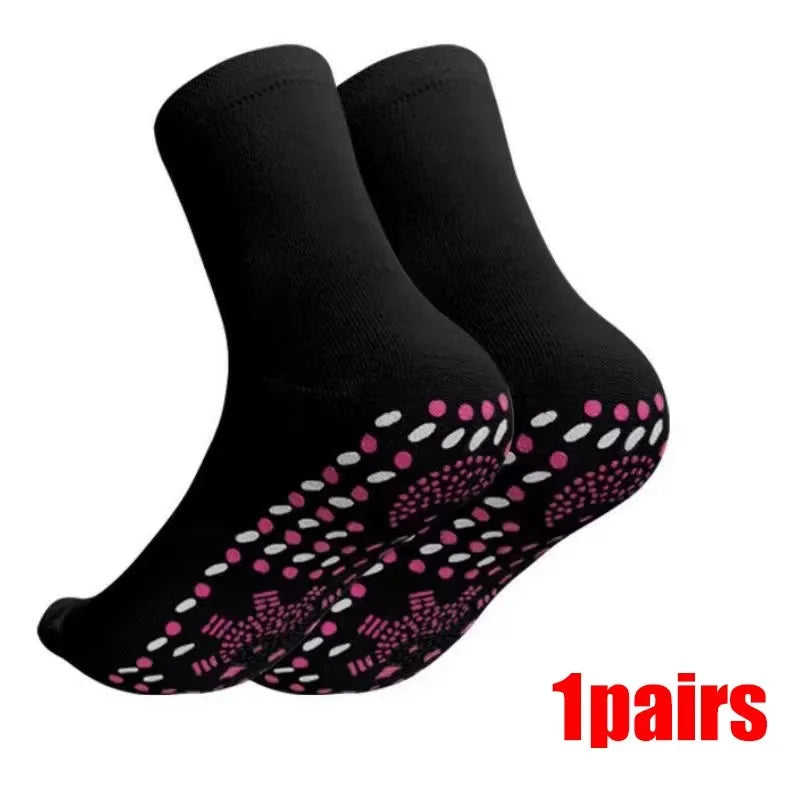 Winter Self-Heating Socks Thermal Heated Socks Soft Elastic Thicken Anti-Slip Socks for Women Men Outdoor Cycling Ski Tube Sock