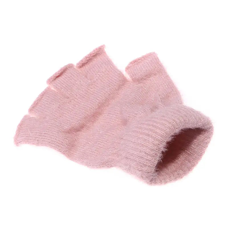 Children's Hat Scarf Gloves Suit Wool Monochrome Fried Dough Twists Warm Three Piece Children's Hat Scarf Gloves Suit