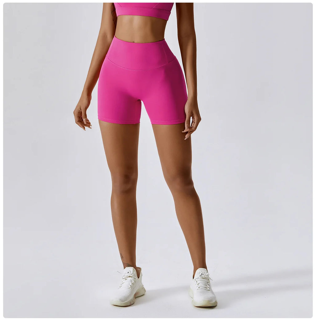 High Waist Workout Shorts Gym Wear Woman Fitness Outfits Yoga Pants Women Soft Workout Tights Spandex Solid Seamless Shorts