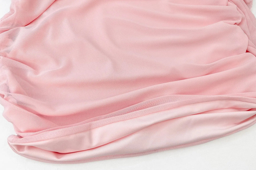 Fairyshely Sexy Summer Lady Pink Short Club Dress Ladies 2024 Tied Halter Bodycon Dresses Evening Party Hollow Tight Mini Dress
