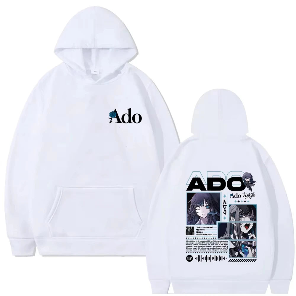 Ado World Tour 2025 Hibana Hoodie Men's Women Fashion Japanese Style Streetwear Unisex Vintage Casual Oversized Pullover Hoodies