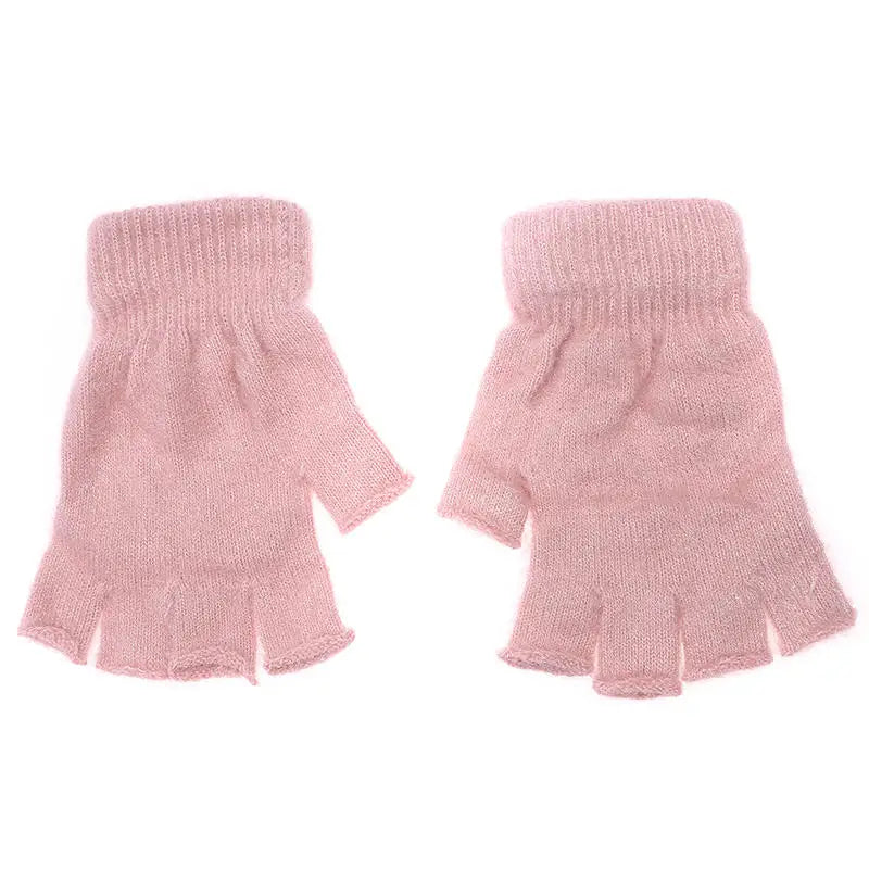 Children's Hat Scarf Gloves Suit Wool Monochrome Fried Dough Twists Warm Three Piece Children's Hat Scarf Gloves Suit