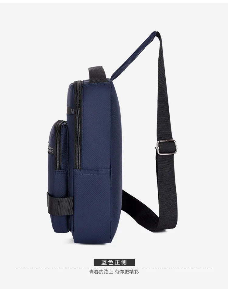 Chest Bag For Men New Large Capacity Shoulder Korean Version Travel Lightweight Nylon Crossbody Bag Backpack