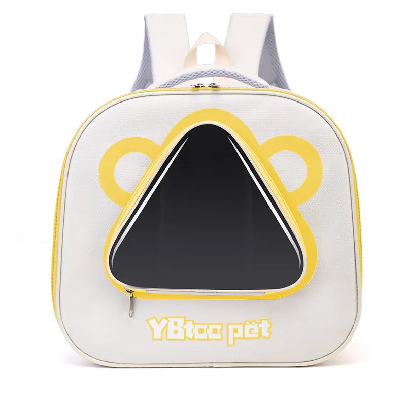 Cat backpack  outing schoolbag  double-shoulder pet bag  cat for travel  dog and cat supplies  transparent large-capacity portab