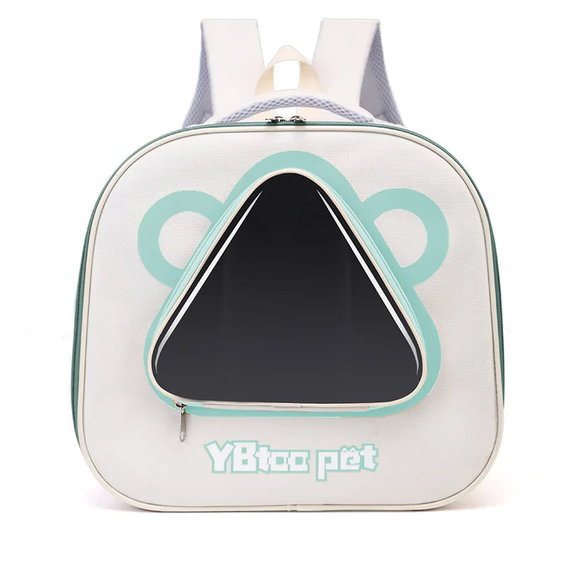 Cat backpack  outing schoolbag  double-shoulder pet bag  cat for travel  dog and cat supplies  transparent large-capacity portab