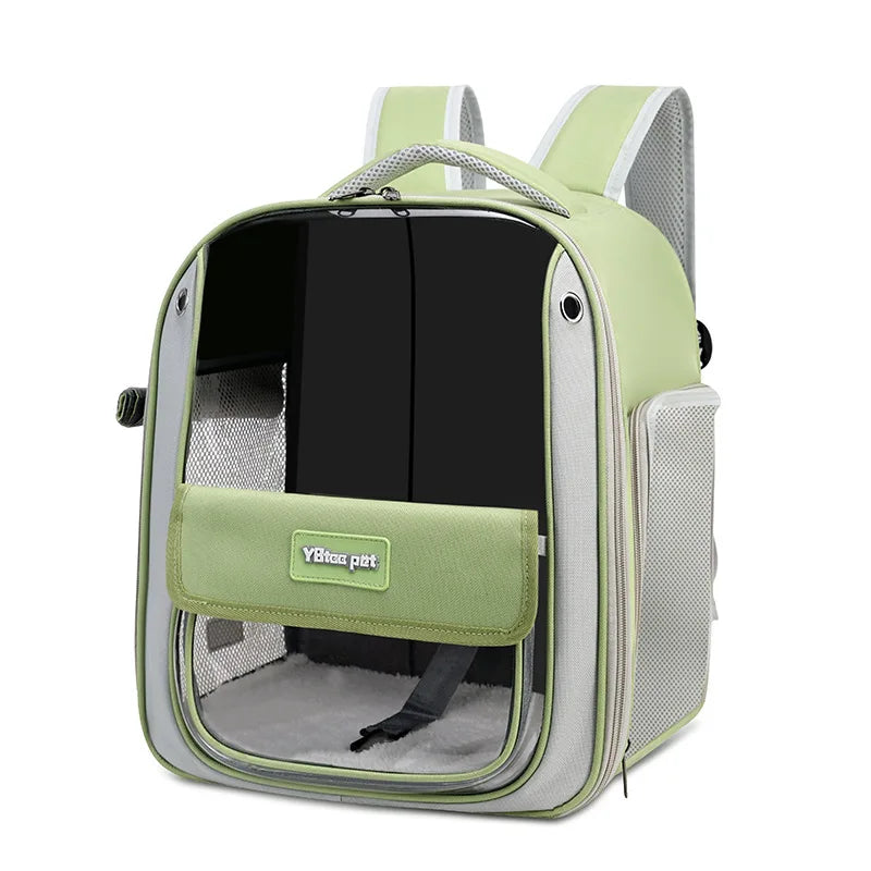 Cat backpack  outing schoolbag  double-shoulder pet bag  cat for travel  dog and cat supplies  transparent large-capacity portab