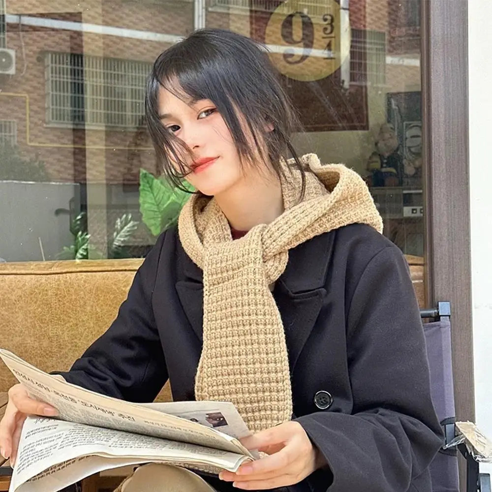 Hooded Scarf Early Autumn Scarf Hats Fashion Ear Protector Beanies Useful Earmuffs Cap Winter Thicken Items Women Neck Scarf