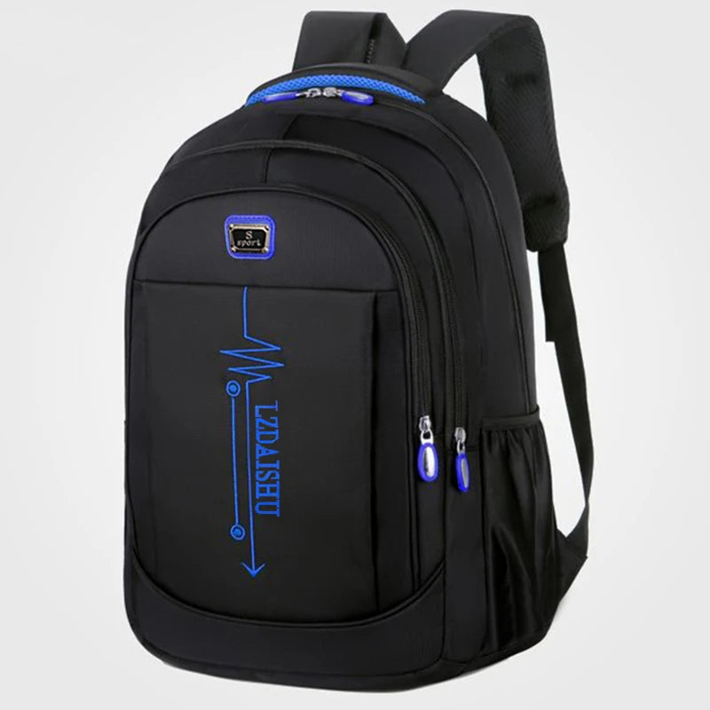 Business casual backpack for men, laptop bag, large capacity travel bag, student schoolbag, Korean version student backpack [zip