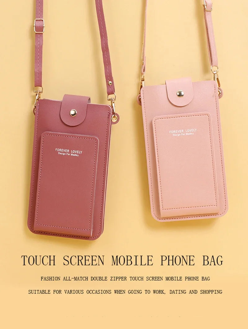 Women Bags Soft Leather Wallets Touch Screen Cell Phone Purse Crossbody Shoulder Strap Handbag for Female Cheap Women's Bags