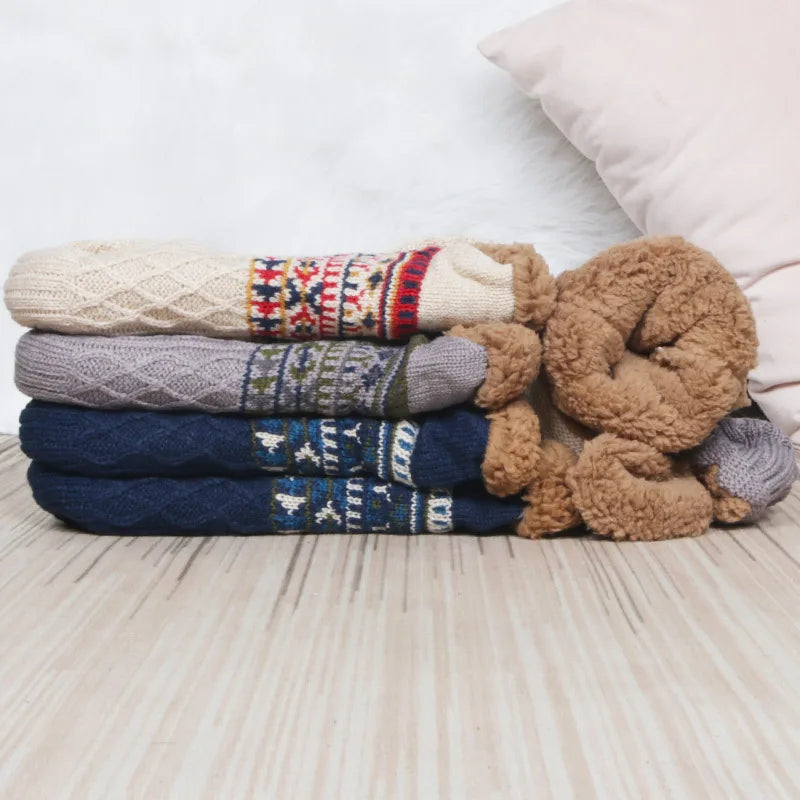 Winter Snow Socks Men Thicken Warm Home Bedroom Socks Slippers Man Non-Slip Foot Warmer Carpet knitted Socks Calcetines Hombre