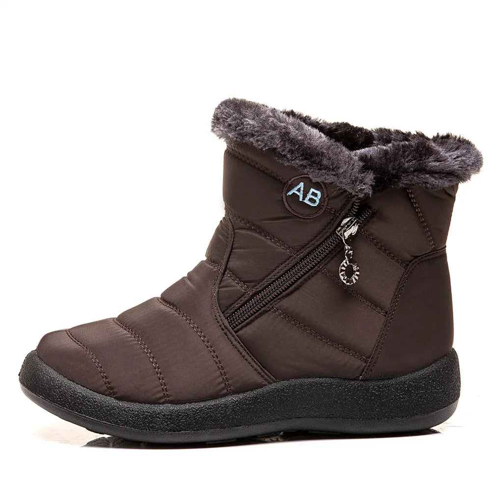Winter Women Boots Thick Bottom Ankle Boots Women Waterproof Boots Fashion Women Shoes Solid Color Ladies Shoes Female Sneakers