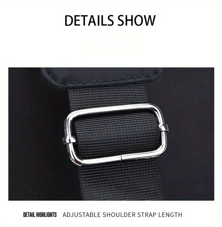 1pc Men's Casual Crossbody Bag, Fashion Sports Travel Oxford Cloth Sling Bag