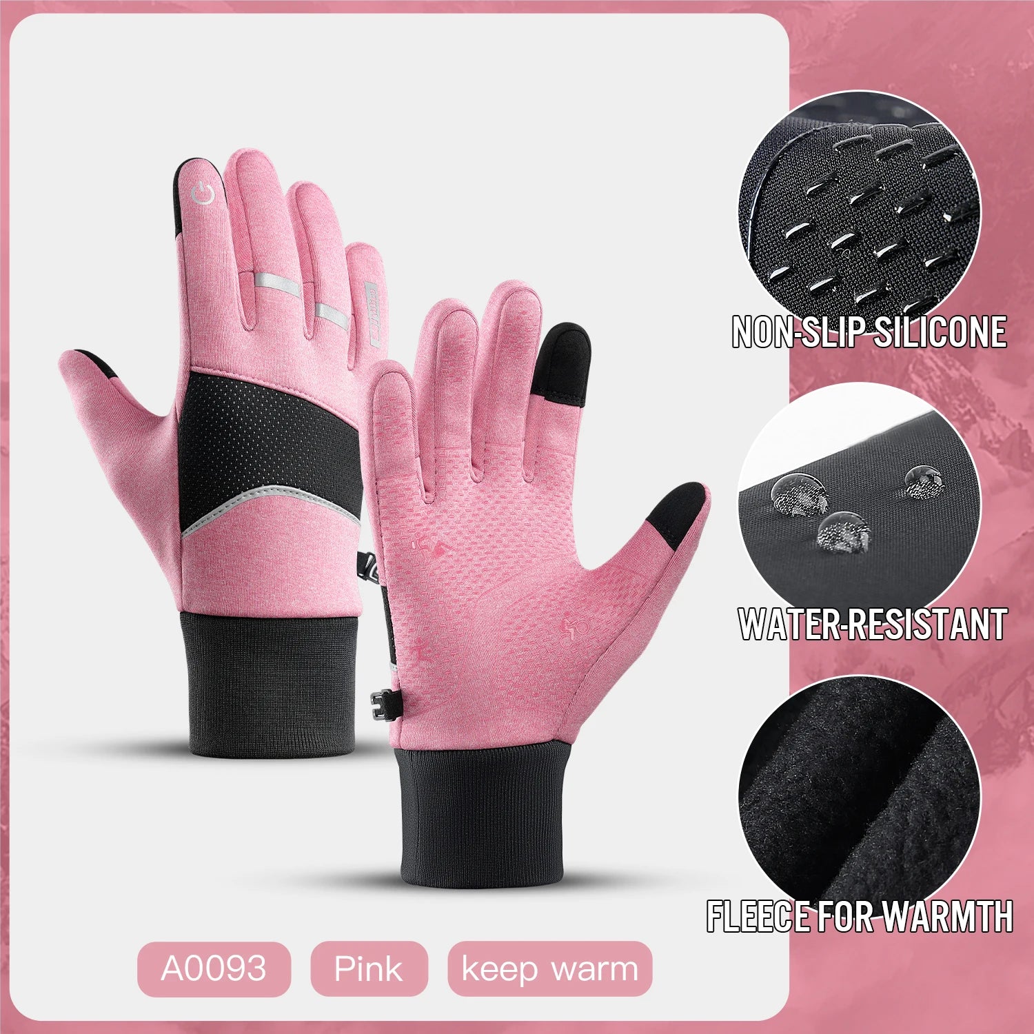 Winter Cycling Gloves for Men Women Warm Biking Glove for Riding Bicycle Gloves Waterproof Touchscreen Accessories Hiking Gloves