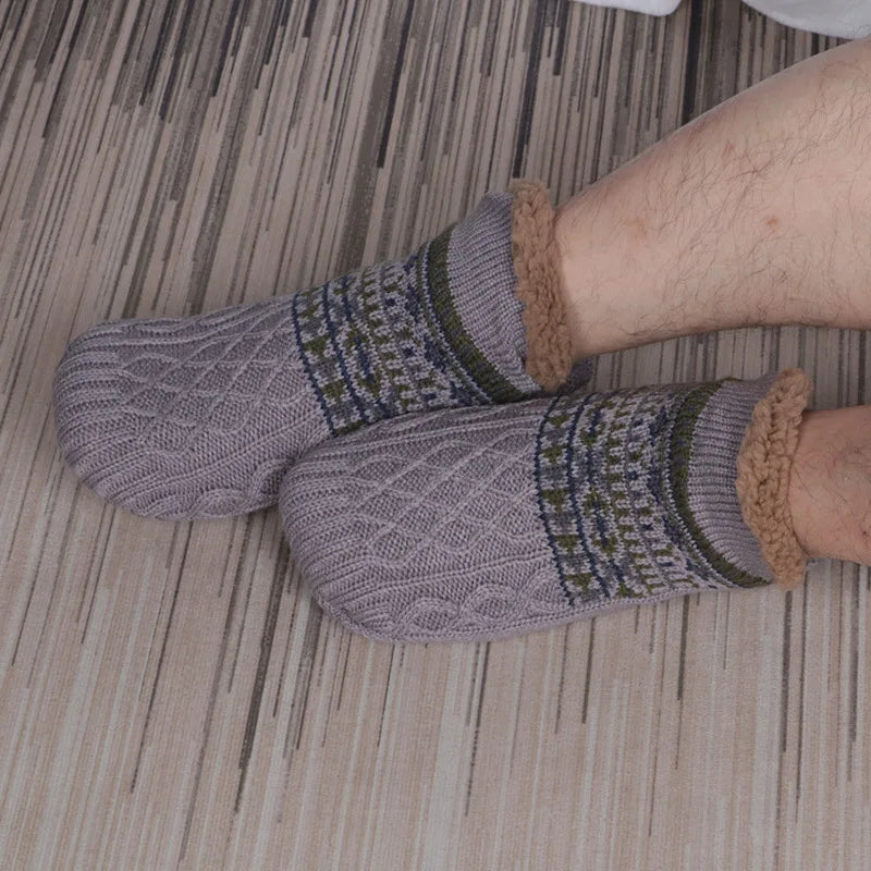 Winter Snow Socks Men Thicken Warm Home Bedroom Socks Slippers Man Non-Slip Foot Warmer Carpet knitted Socks Calcetines Hombre