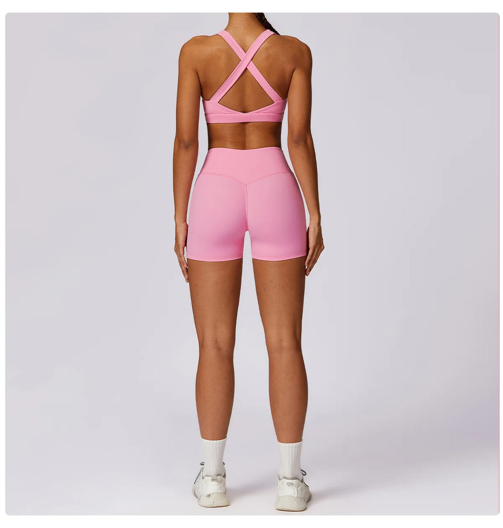 High Waist Workout Shorts Gym Wear Woman Fitness Outfits Yoga Pants Women Soft Workout Tights Spandex Solid Seamless Shorts