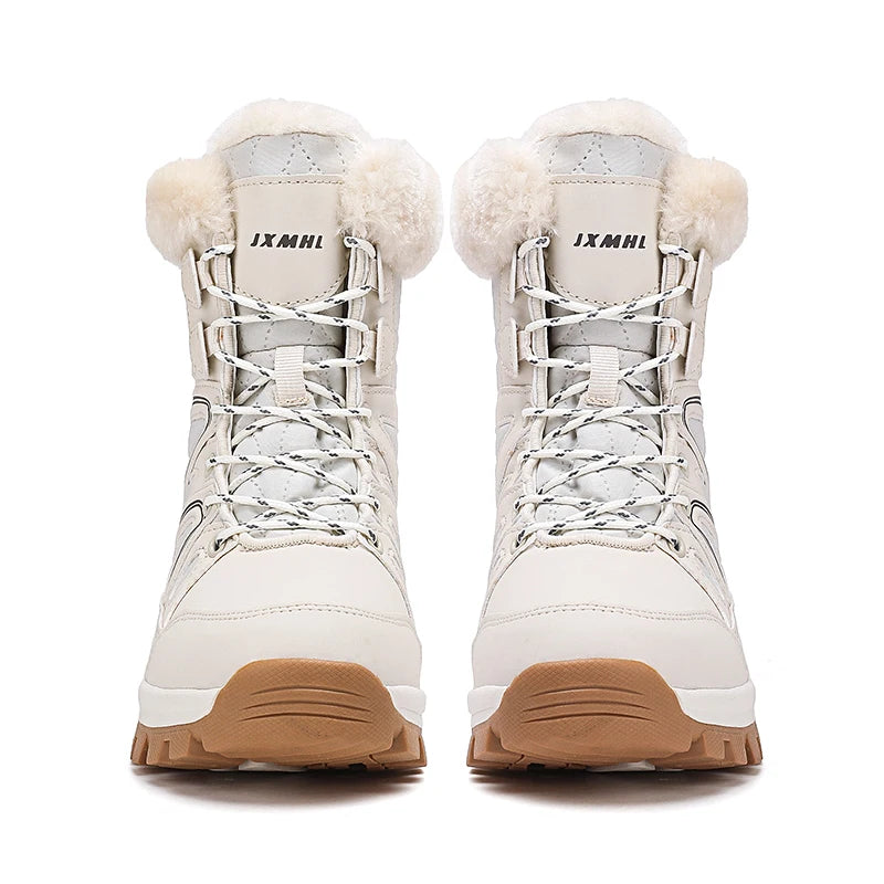 Winter Snow Boots Women High-top Outdoor Casual Keep Warm Soft Plush Ankle Boots Women Anti-slip Wear-resistant Women Shoes