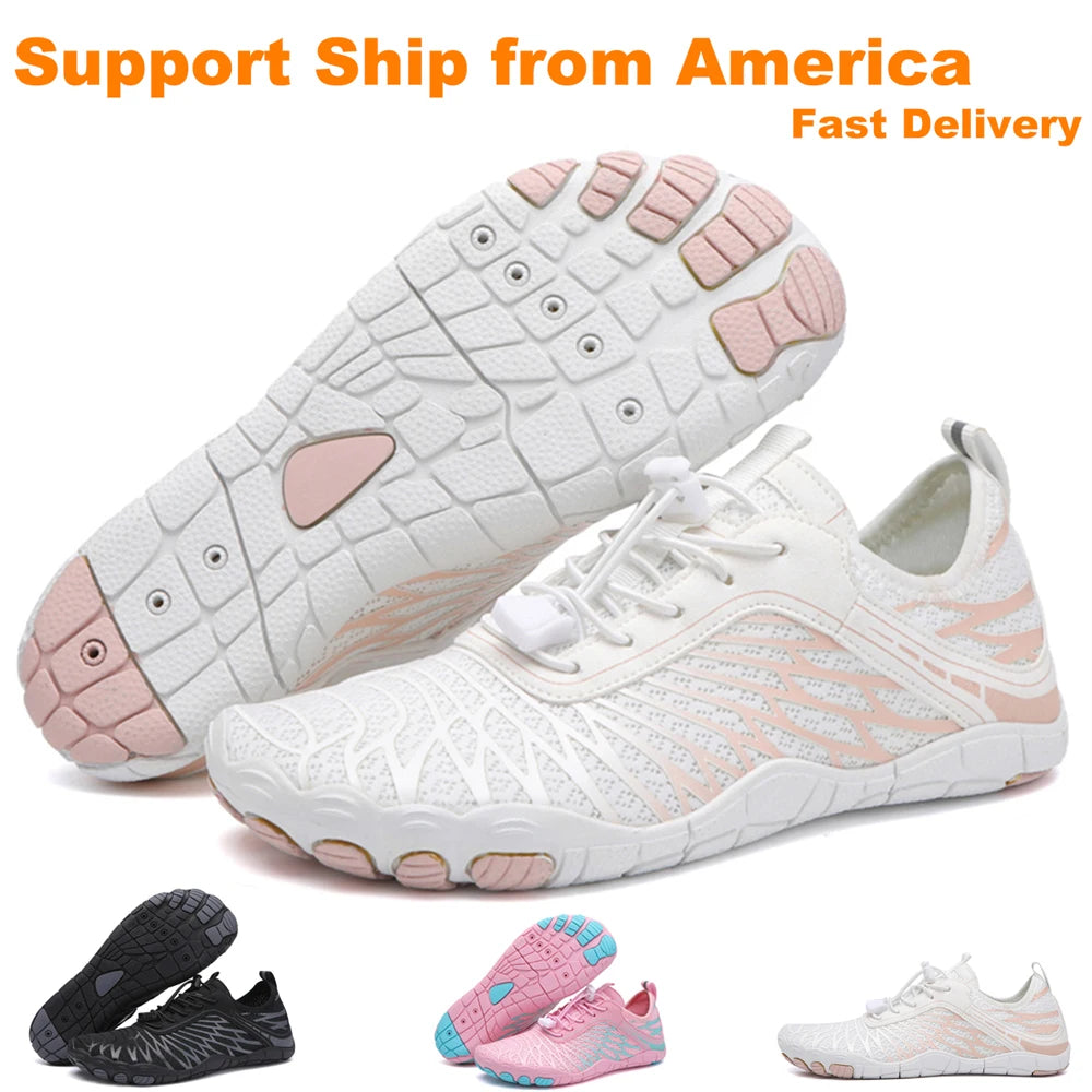 Women Men Aqua Shoes Beach Barefoot Water Sports Sneakers Unisex Summer Lightweight Quick Dry Outdoor Upstream Wading Swimming
