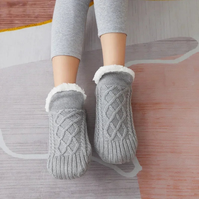 Winter Snow Socks Men Thicken Warm Home Bedroom Socks Slippers Man Non-Slip Foot Warmer Carpet knitted Socks Calcetines Hombre