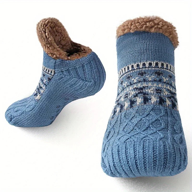 Winter Snow Socks Men Thicken Warm Home Bedroom Socks Slippers Man Non-Slip Foot Warmer Carpet knitted Socks Calcetines Hombre