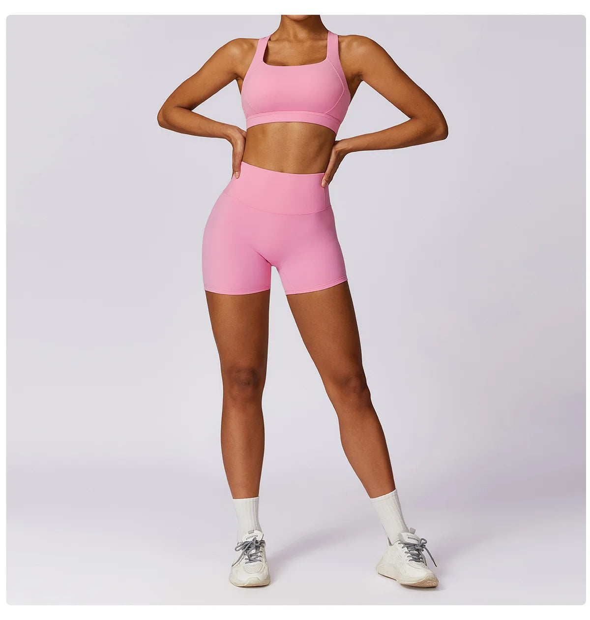 High Waist Workout Shorts Gym Wear Woman Fitness Outfits Yoga Pants Women Soft Workout Tights Spandex Solid Seamless Shorts