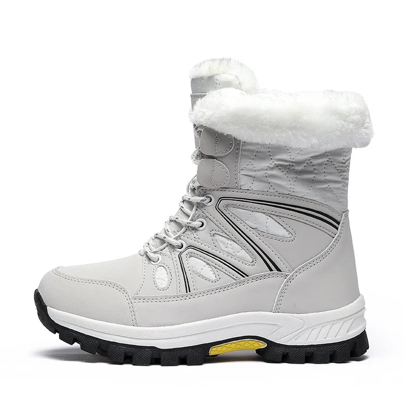 Winter Snow Boots Women High-top Outdoor Casual Keep Warm Soft Plush Ankle Boots Women Anti-slip Wear-resistant Women Shoes