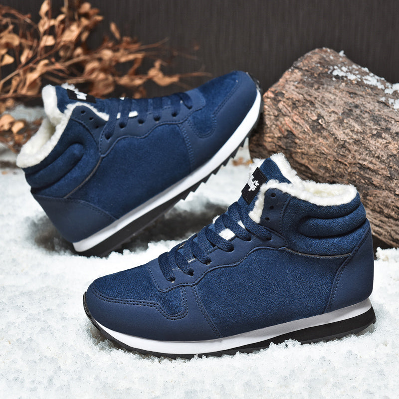Winter Men Boots Casual Warm Ankle Boots Shoes for Man Sneakers Winter Plush Fur Woman Footwear Comfortable Platform Snow Boots