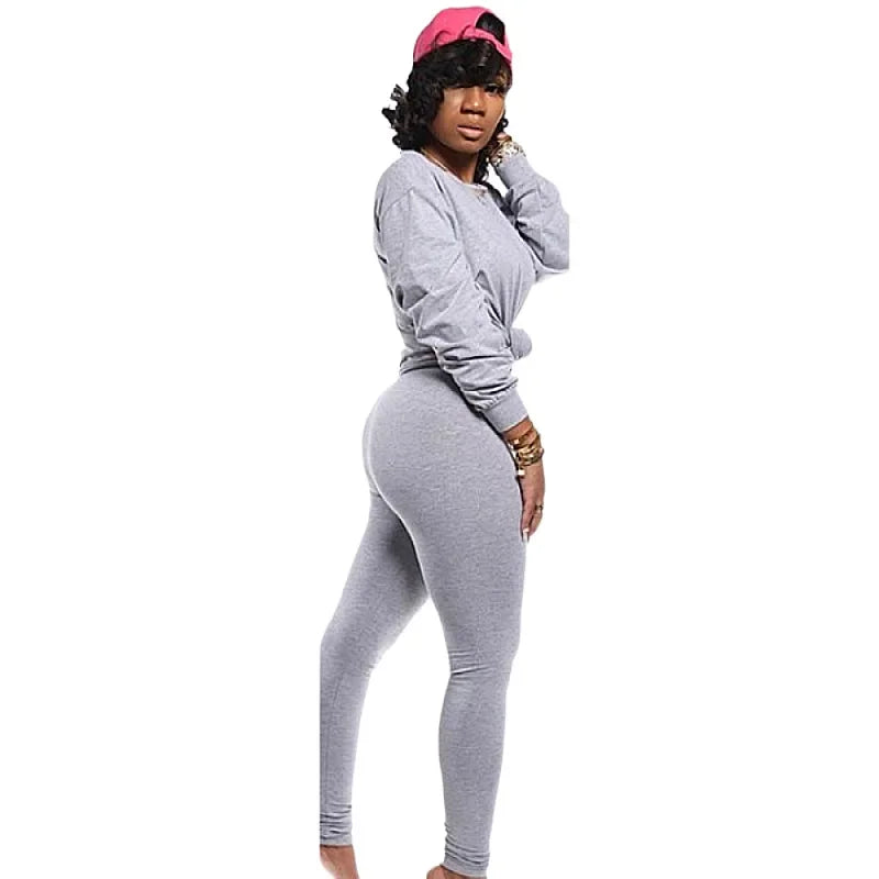 two piece set women 2 piece set stacked leggings clothes for women outfits stacked pants tracksuit female fall clothes