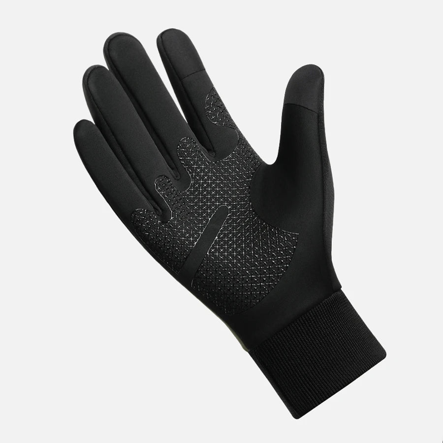 Winter Warm Gloves for Men with Thick Velvet, Windproof and Waterproof, Touchable Screen, Sports Running, Driving, Outdoor Cycli