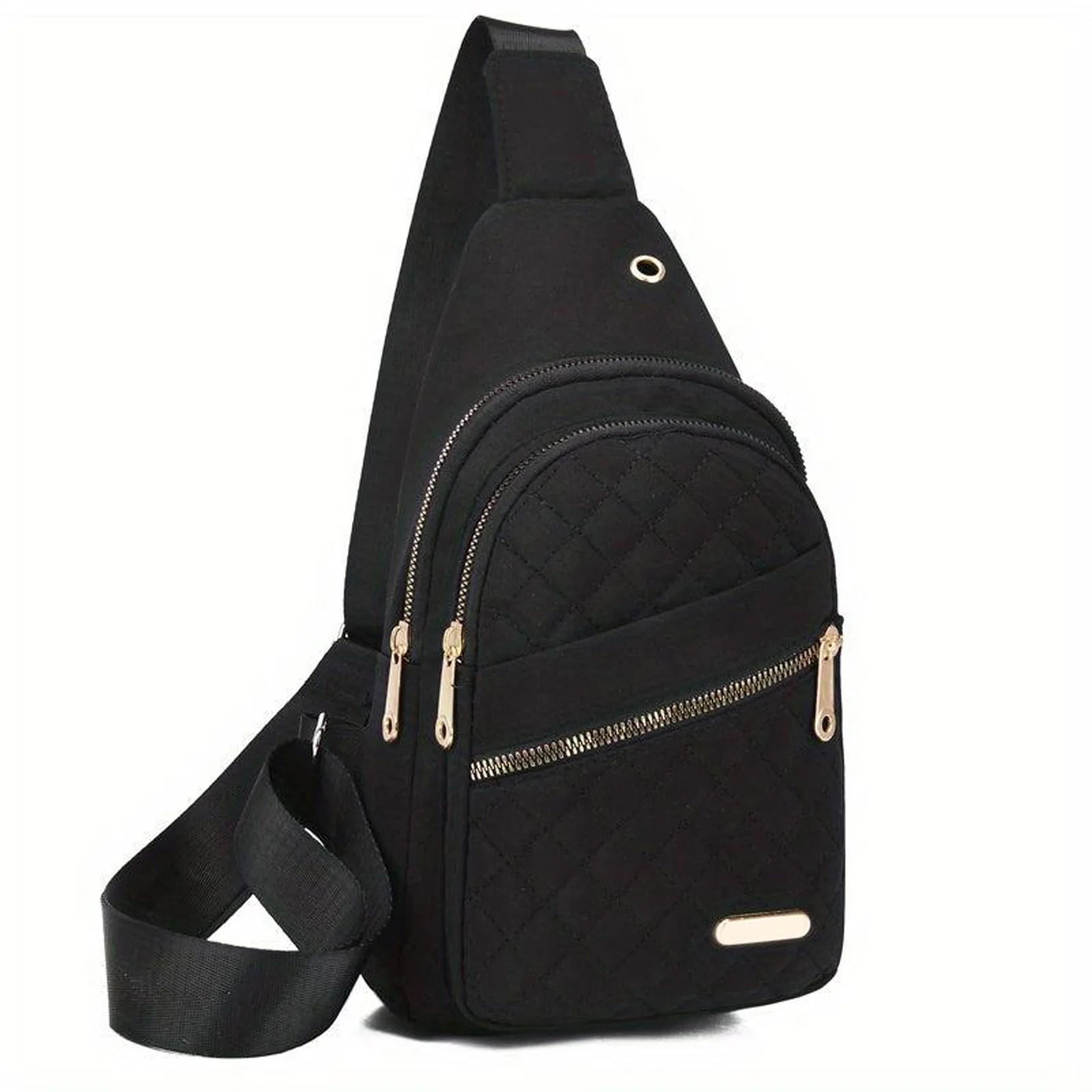 Sling Chest Bag Phone Purse Waterproofing Nylon Women Men Small Shoulder Bags for Sports Shopping Leisure White Sling Bag